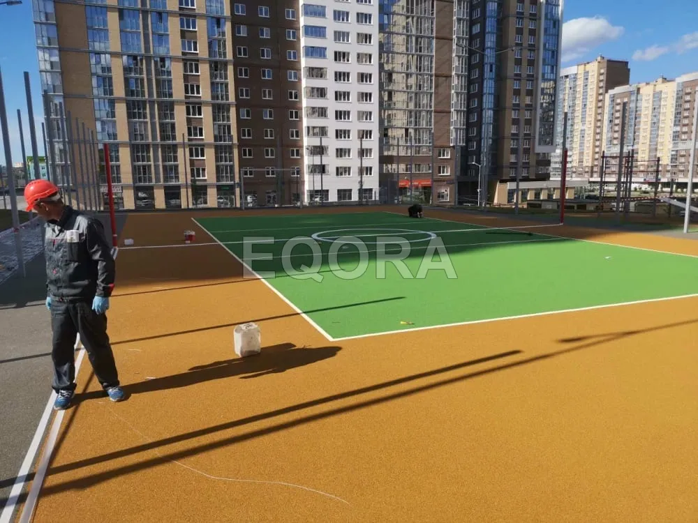 Из чего состоит бесшовное резиновое покрытие в Копейске?